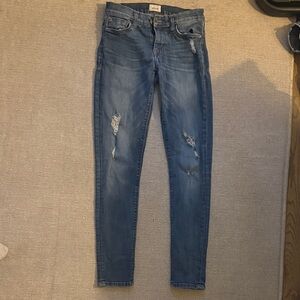 Hudson Jeans Women's Distressed Skinny Jeans - Blue